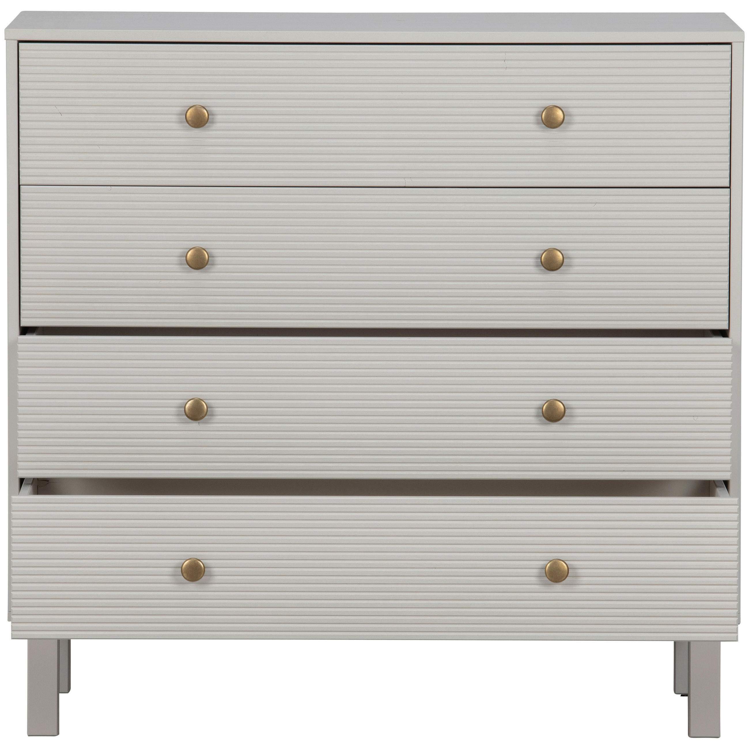 KOMMODE Madu  in 94/91/52 cm  - Goldfarben/Hellgrau, Design, Holz/Metall (94/91/52cm) - Livetastic