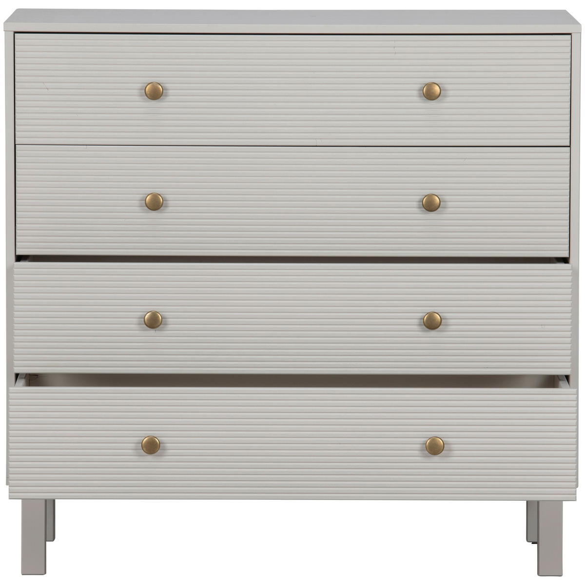 KOMMODE Madu  in 94/91/52 cm  - Goldfarben/Hellgrau, Design, Holz/Metall (94/91/52cm) - Livetastic