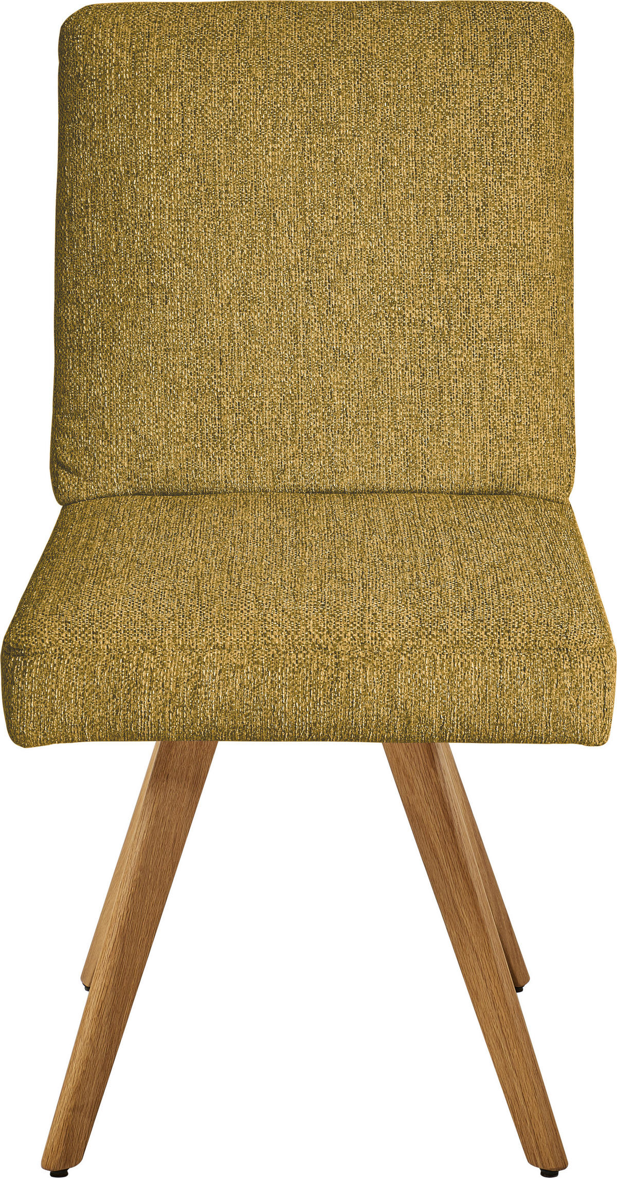 STUHL  in Flachgewebe Holz, Textil  - Eichefarben/Gelb, Design, Holz/Textil (46/94/58cm) - Dieter Knoll