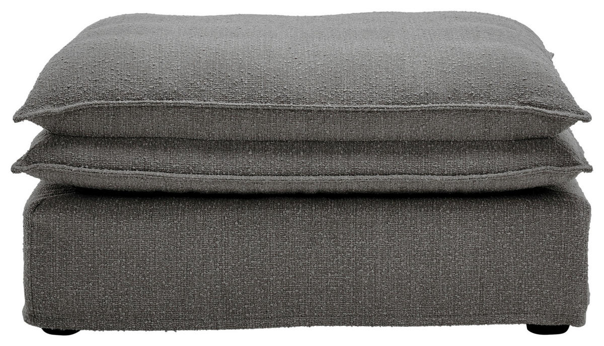 HOCKER in Textil Grau  - Schwarz/Grau, Trend, Kunststoff/Textil (90/46/105cm) - Livetastic