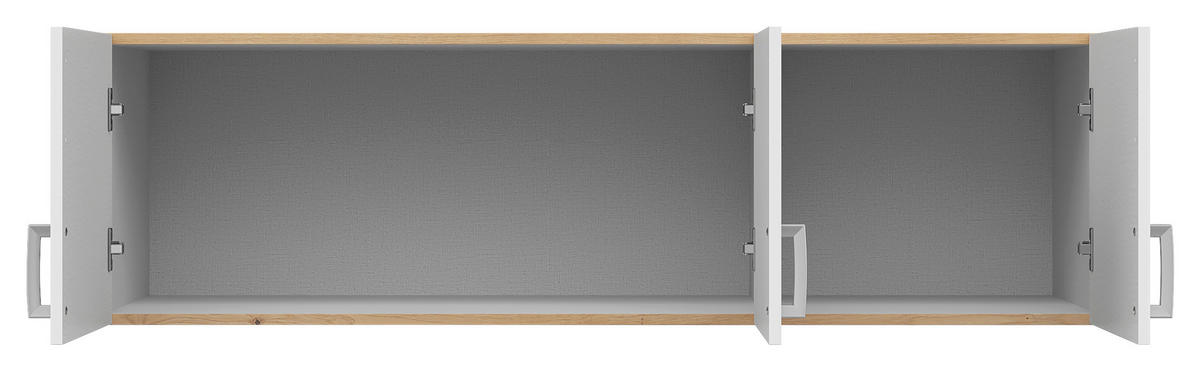 Extensie La Dulap   - argintiu/alb, Modern, plastic/material pe bază de lemn (136/39/54cm) - Carryhome