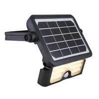 SOLARLEUCHTE  - Schwarz, Basics, Kunststoff (23,2/15/3,4cm) - Globo