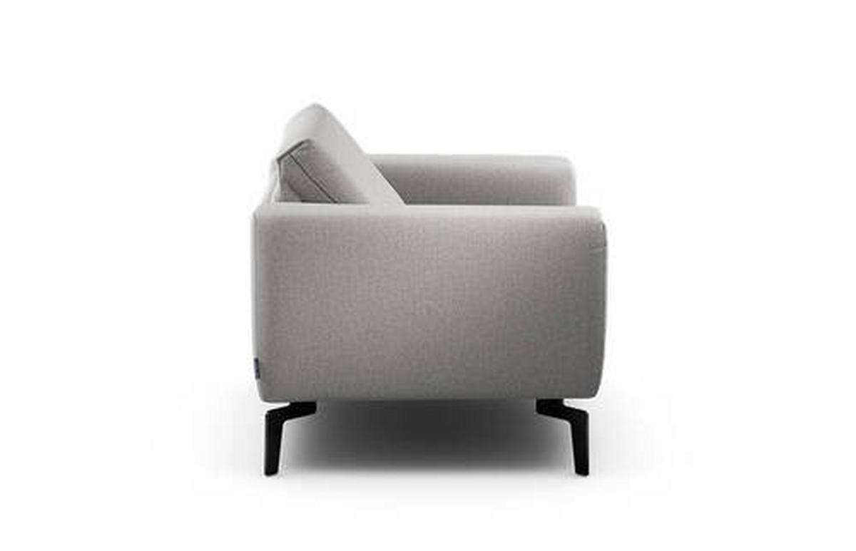 SESSEL in Chenille Hellgrau  - Hellgrau/Schwarz, Design, Textil/Metall (110/85/86-94cm) - SENSOO