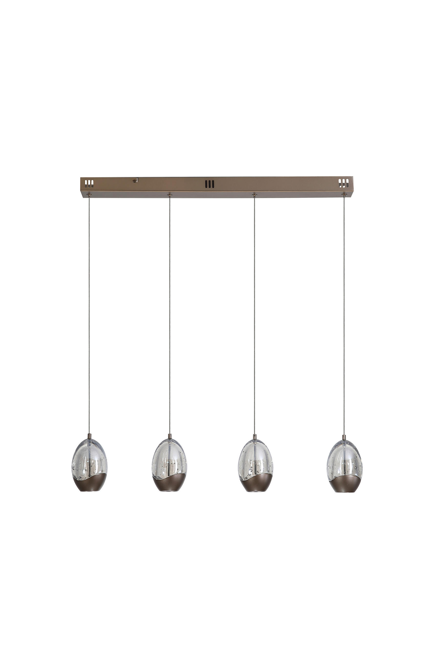 Searchlight Led-Hängeleuchte Charm Champagner, Beige, Transparent 9x150x70 cm