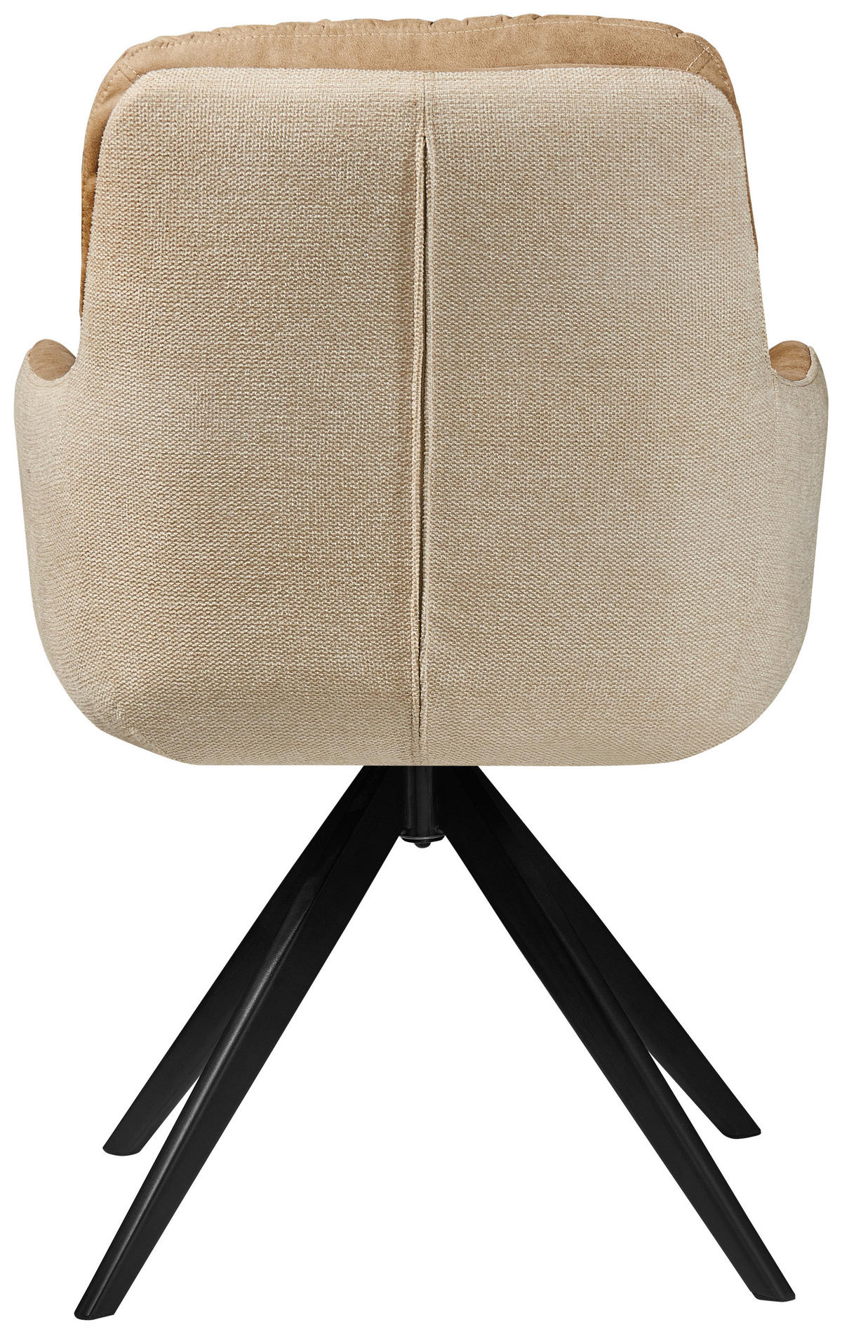 STOLIČKA S PODRÚČKAMI, kožený vzhľad, textilný výplet, sivohnedá - čierna/sivohnedá, Modern, kov/textil (57/87/64,5cm) - MID.YOU