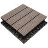 TERRASSENFLIESE WPC Holzwerkstoff 11 Stück  - Dunkelbraun, KONVENTIONELL, Holzwerkstoff (30/30/2,1cm) - Ambia Garden