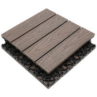 TERRASSENFLIESE 11 Stück  - Dunkelbraun, KONVENTIONELL, Holzwerkstoff (30/30/2,1cm) - Ambia Garden