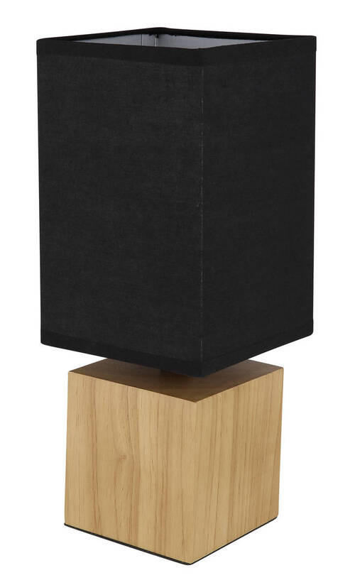 BORDSLAMPA 12/12/30 cm   - svart/naturfärgad, Klassisk, trä/textil (12/12/30cm) - Globo