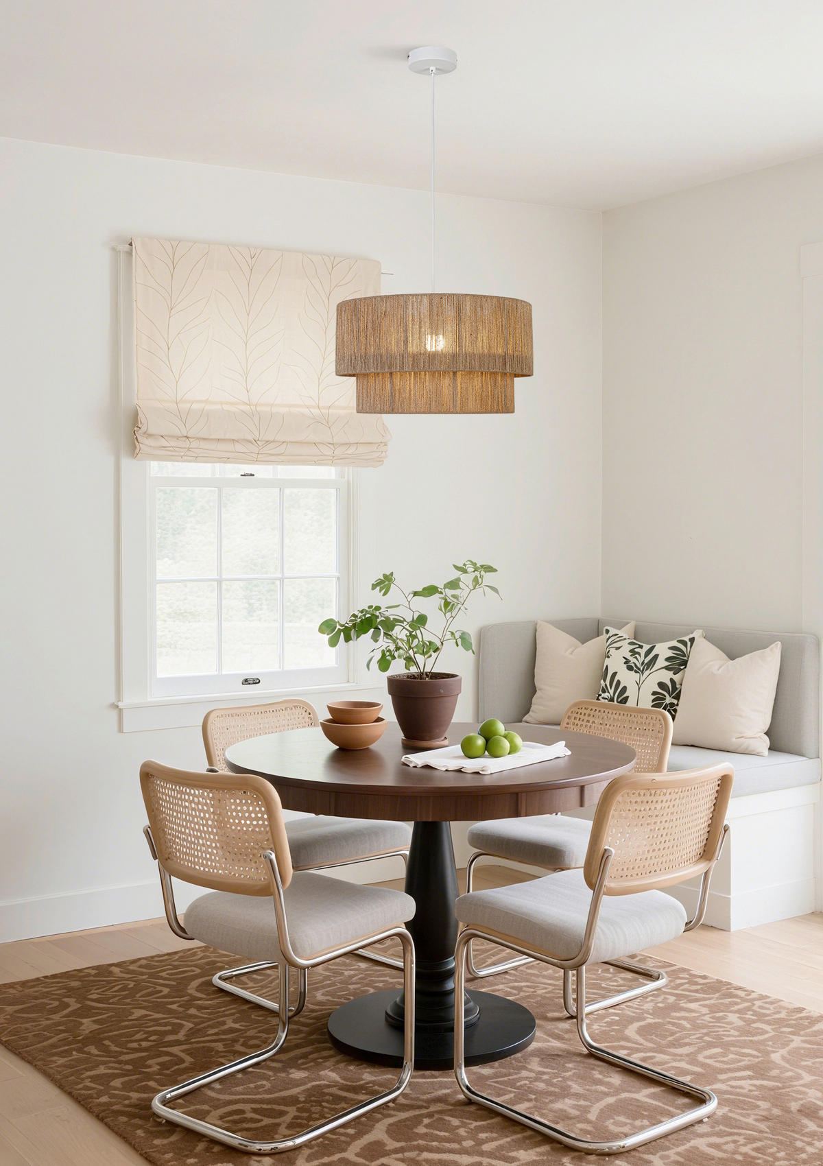 TAKLAMPA 45/27 cm  - vit/brun, Natur, metall/textil (45/27cm) - Novel