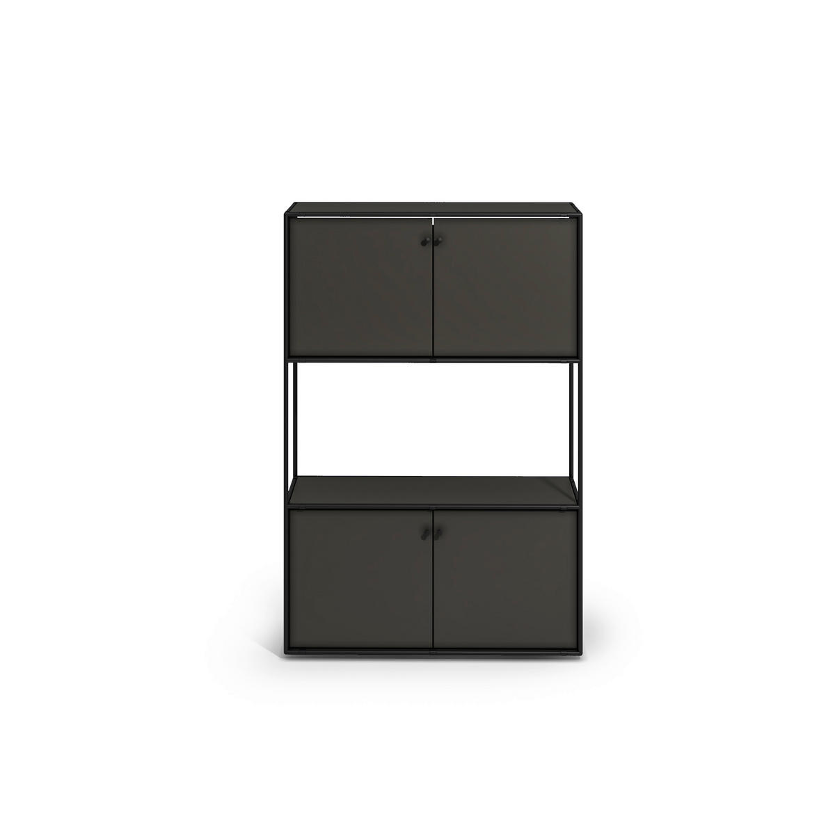 HIGHBOARD  in 80,7/120/35,8 cm  - Anthrazit/Schwarz, Design, Holzwerkstoff/Metall (80,7/120/35,8cm) - Novel