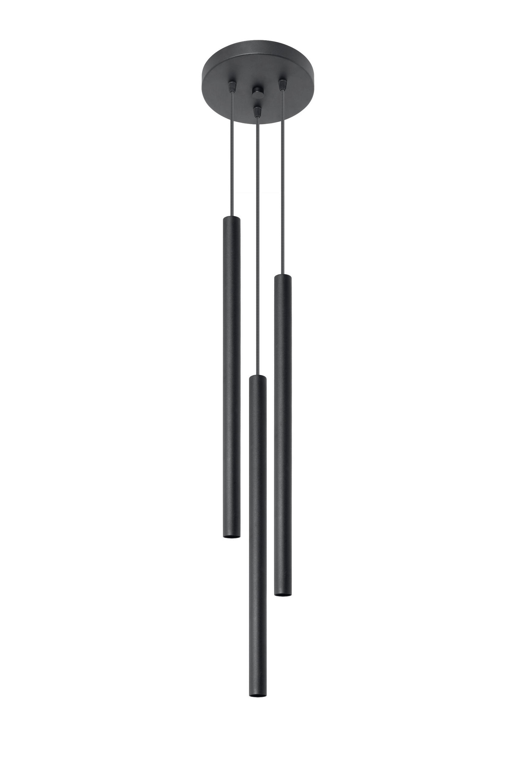 HÄNGELEUCHTE PASTELO 20/20/90 cm  - Schwarz, KONVENTIONELL, Metall (20/20/90cm)