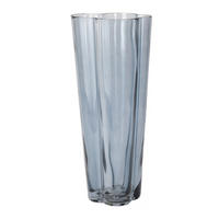 VÁZA, sklo, 35 cm - modrošedá, Basics, sklo (15/35/15cm)