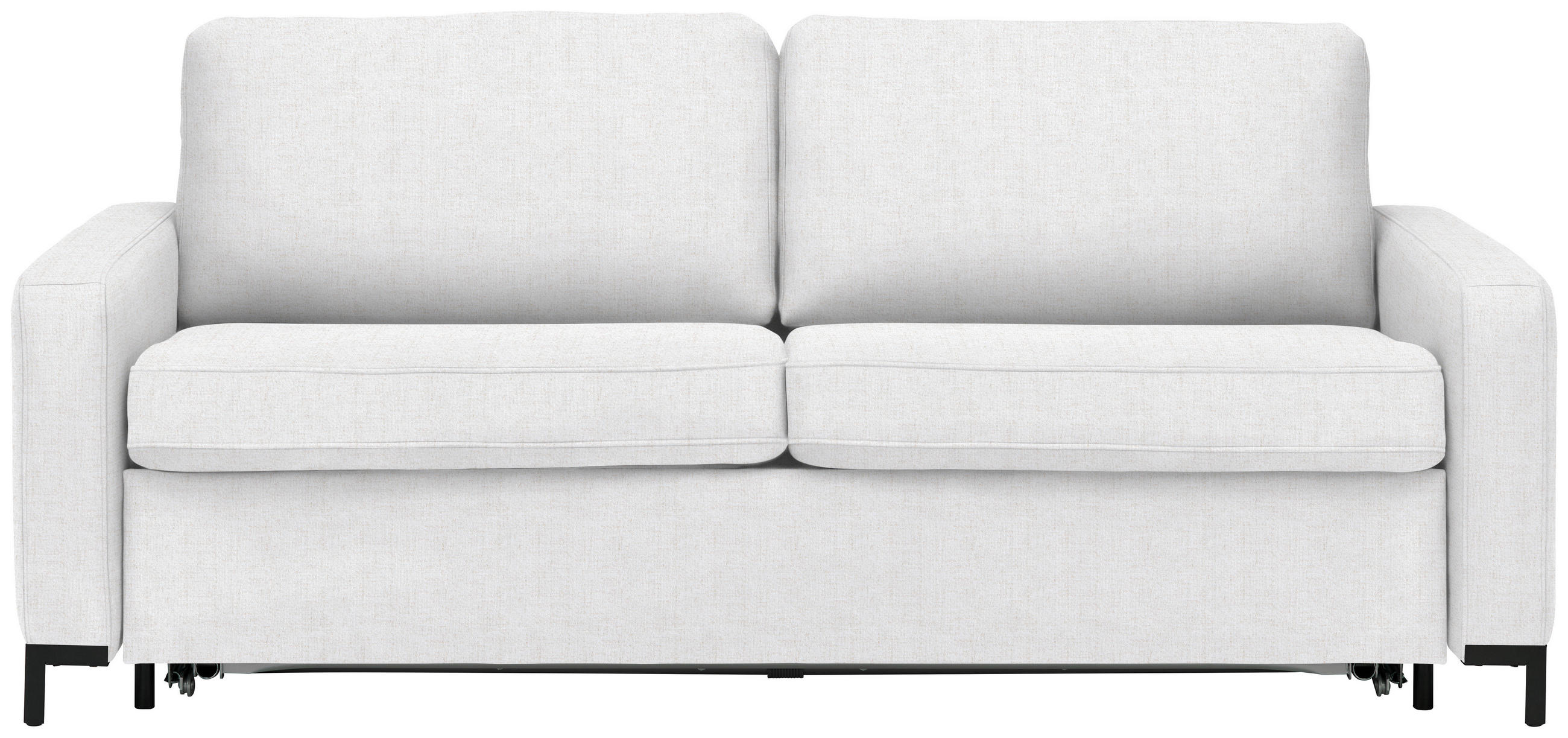 SCHLAFSOFA Webstoff Creme  - Creme/Schwarz, KONVENTIONELL, Textil/Metall (187/84/97cm) - Livetastic