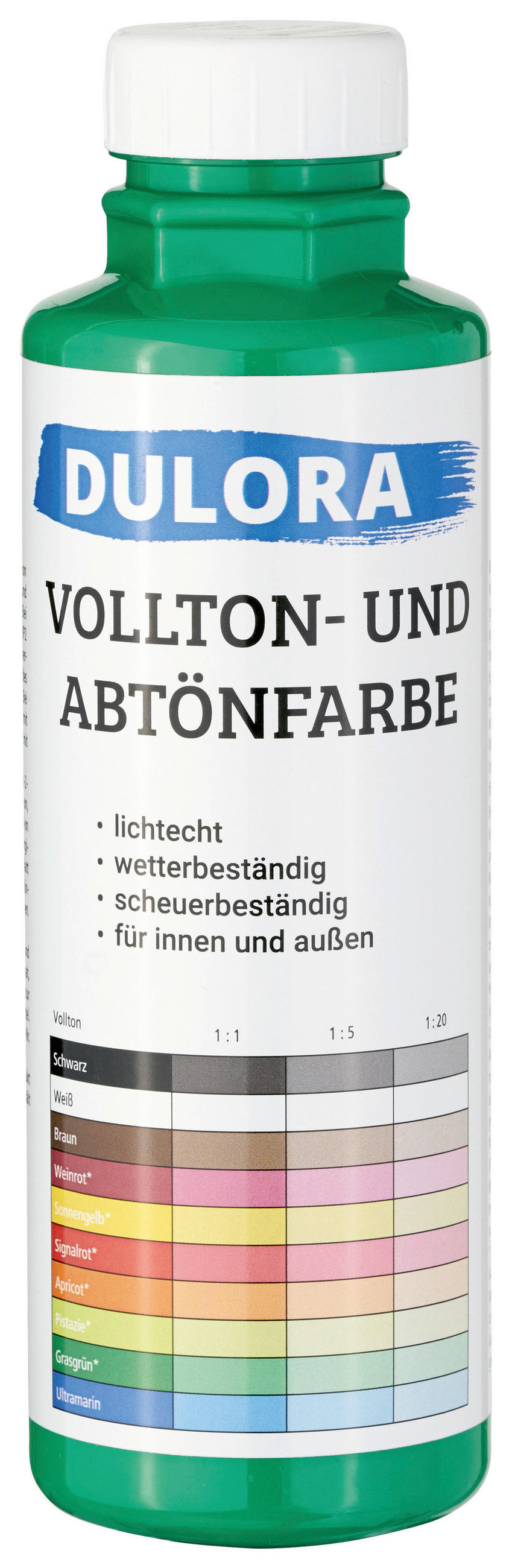 Abtönfarbe Grasgrün 500 ml für 3 M2 Dispersionsfarbe