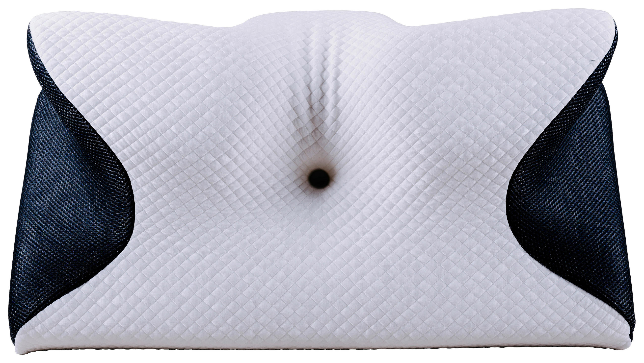 NYAKPÁRNA  - fekete/fehér, Basics, műanyag/textil (61/34/12cm)