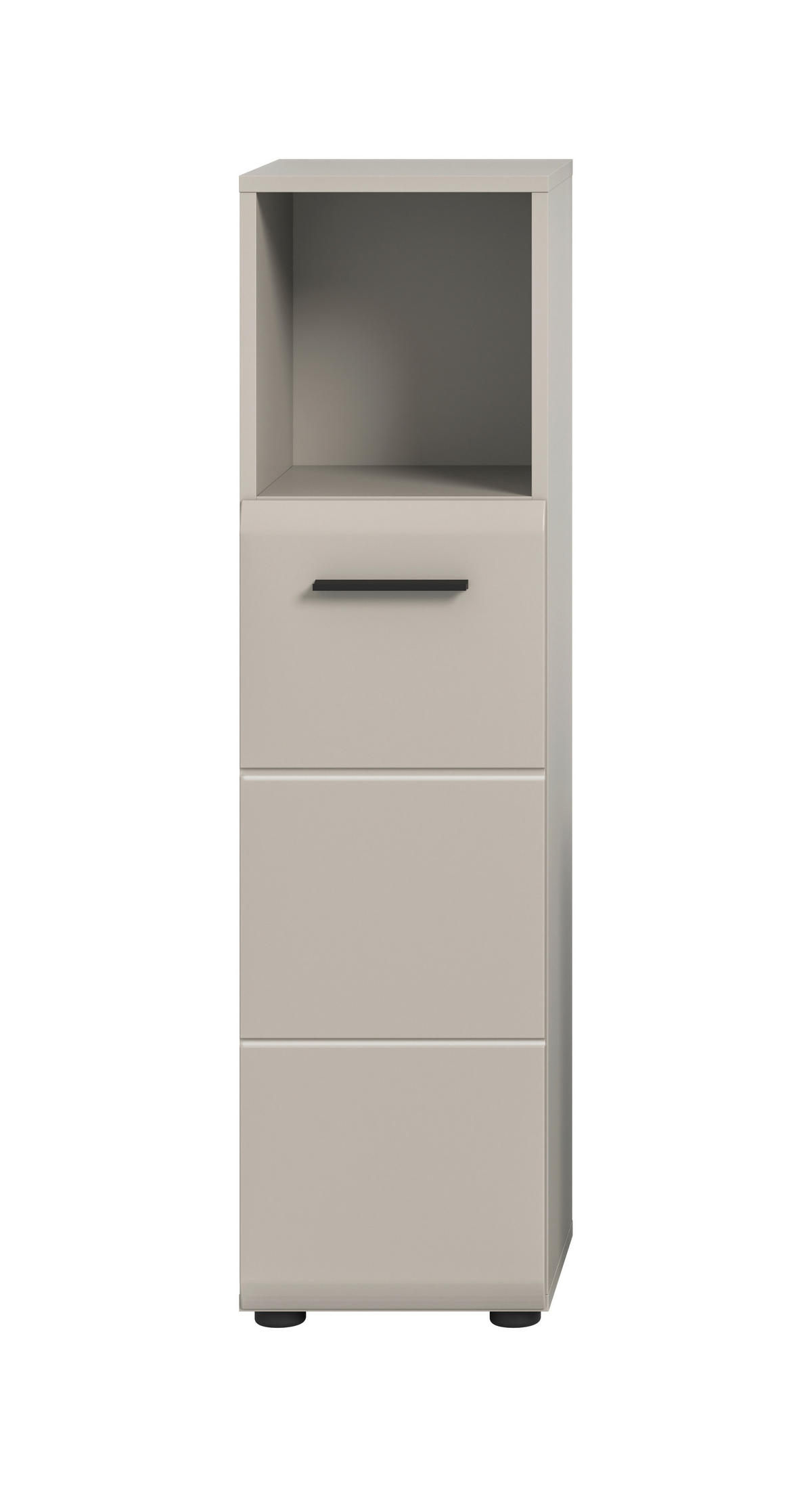 MIDISCHRANK 30/110/30 cm  - Kaschmir/Schwarz, Trend, Holzwerkstoff/Kunststoff (30/110/30cm) - MID.YOU