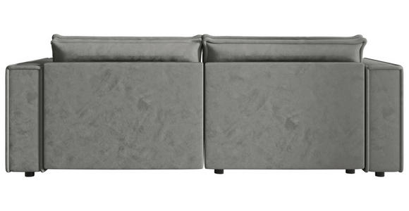 ECKSOFA Grau Webstoff Zierkissen, Rückenkissen, Rücken echt  - Schwarz/Grau, MODERN, Kunststoff/Textil (153/250cm) - Xora
