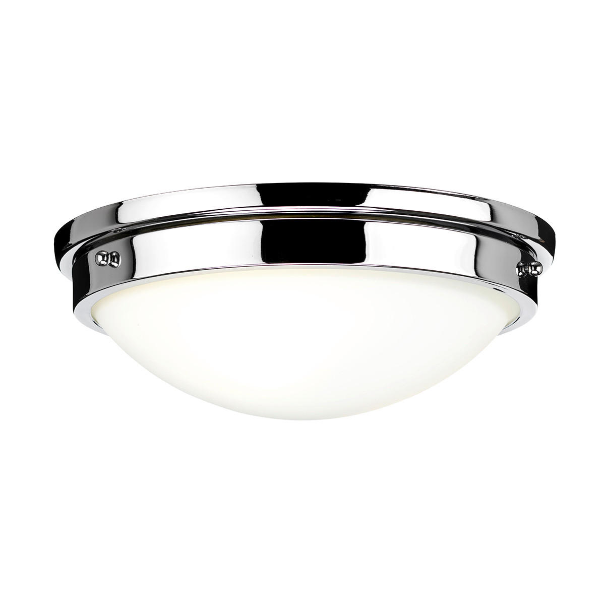 DECKENLEUCHTE  31.8/10.8  cm    - Chromfarben, Basics, Glas/Metall (31.8/10.8 cm) - Elstead Lighting