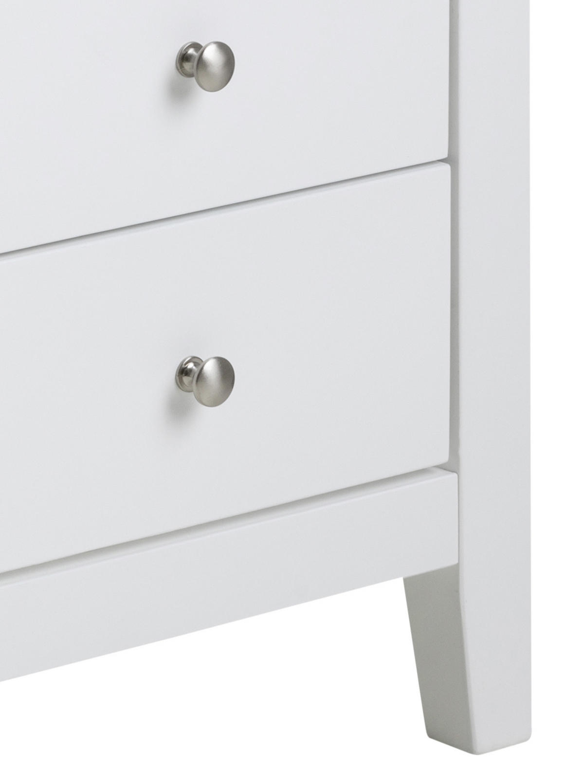 SÄNGBORD i vit  - vit/silver, Klassisk, metall/trämaterial (45/62,8/34cm) - Best Price