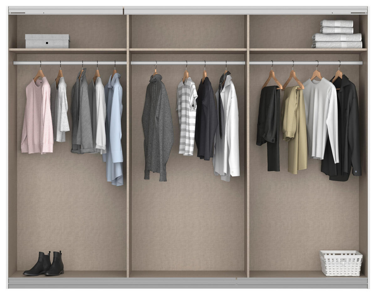 SCHWEBETÜRENSCHRANK 278/214/64 cm 2-türig  - Eichefarben/Anthrazit, MODERN, Holzwerkstoff/Metall (278/214/64cm) - Rauch Möbel