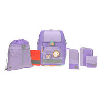 SCHULTASCHENSET - Violett, Basics, Textil (30/25/41,5cm) - Lässig