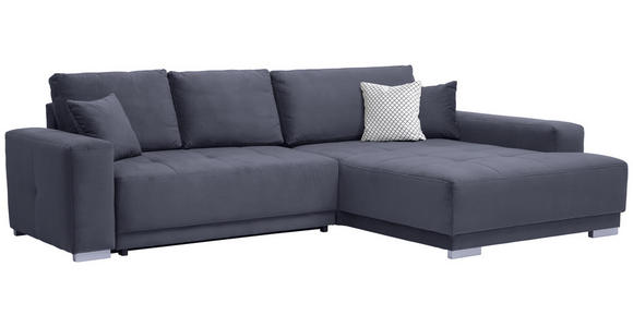 WOHNLANDSCHAFT in Textil Grau - Silberfarben/Grau, Design, Holz/Textil (293/195cm) - Cantus