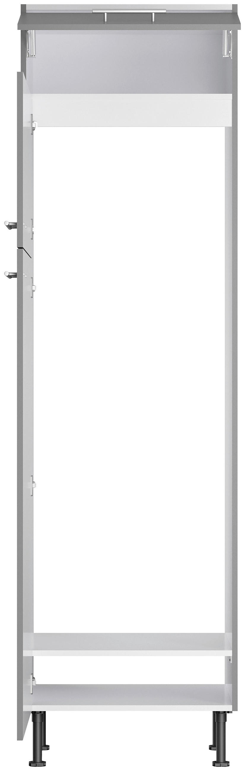 ECKKÜCHE 200/270 cm  in Grau  - Edelstahlfarben/Anthrazit, Basics, Holzwerkstoff/Metall (200/270cm) - Optifit