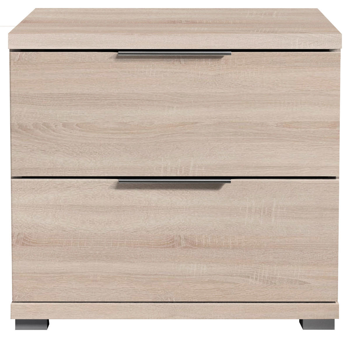 NACHTSCHRANK 46/43/42 cm  - Alufarben/Sonoma Eiche, KONVENTIONELL, Holzwerkstoff/Kunststoff (46/43/42cm) - Boxxx
