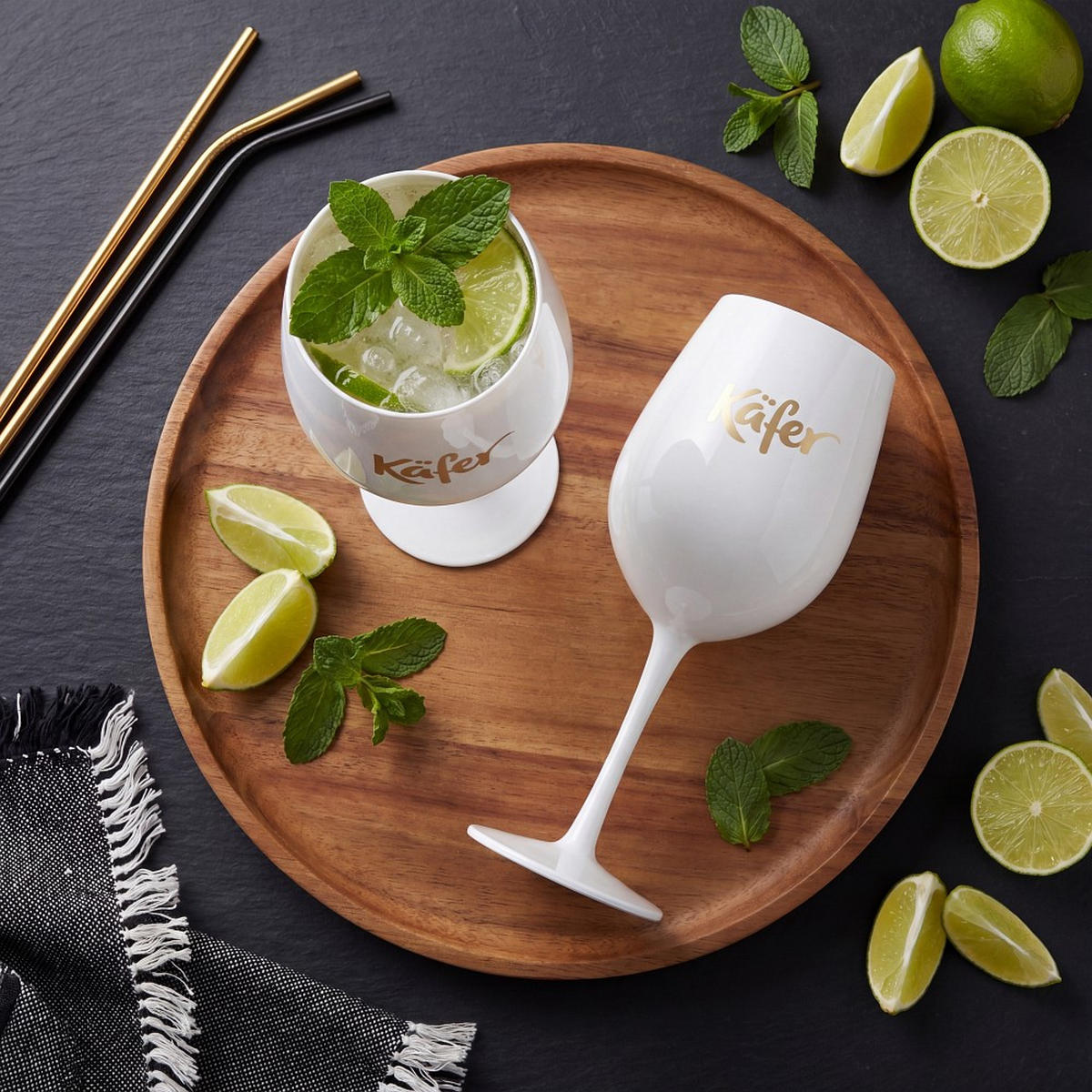 COCKTAILGLAS 600 ml 2-teilig  - Weiß Hochglanz, Basics, Glas (600ml) - Käfer