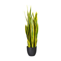 KUNSTPFLANZE Sukkulente 90 cm  - Gelb/Schwarz, Design, Kunststoff (90cm)
