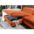 ECKSOFA in Mikrofaser Orange  198/290 cm  - Schwarz/Orange, Design, Textil/Metall (198/290cm) - Xora