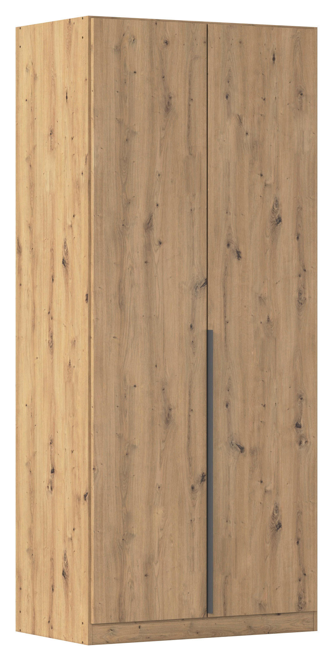 DREHTÜRENSCHRANK 91/229/54 cm 2-türig Eiche Artisan  - Eiche Artisan/Grau, MODERN, Holzwerkstoff/Metall (91/229/54cm) - Rauch Möbel