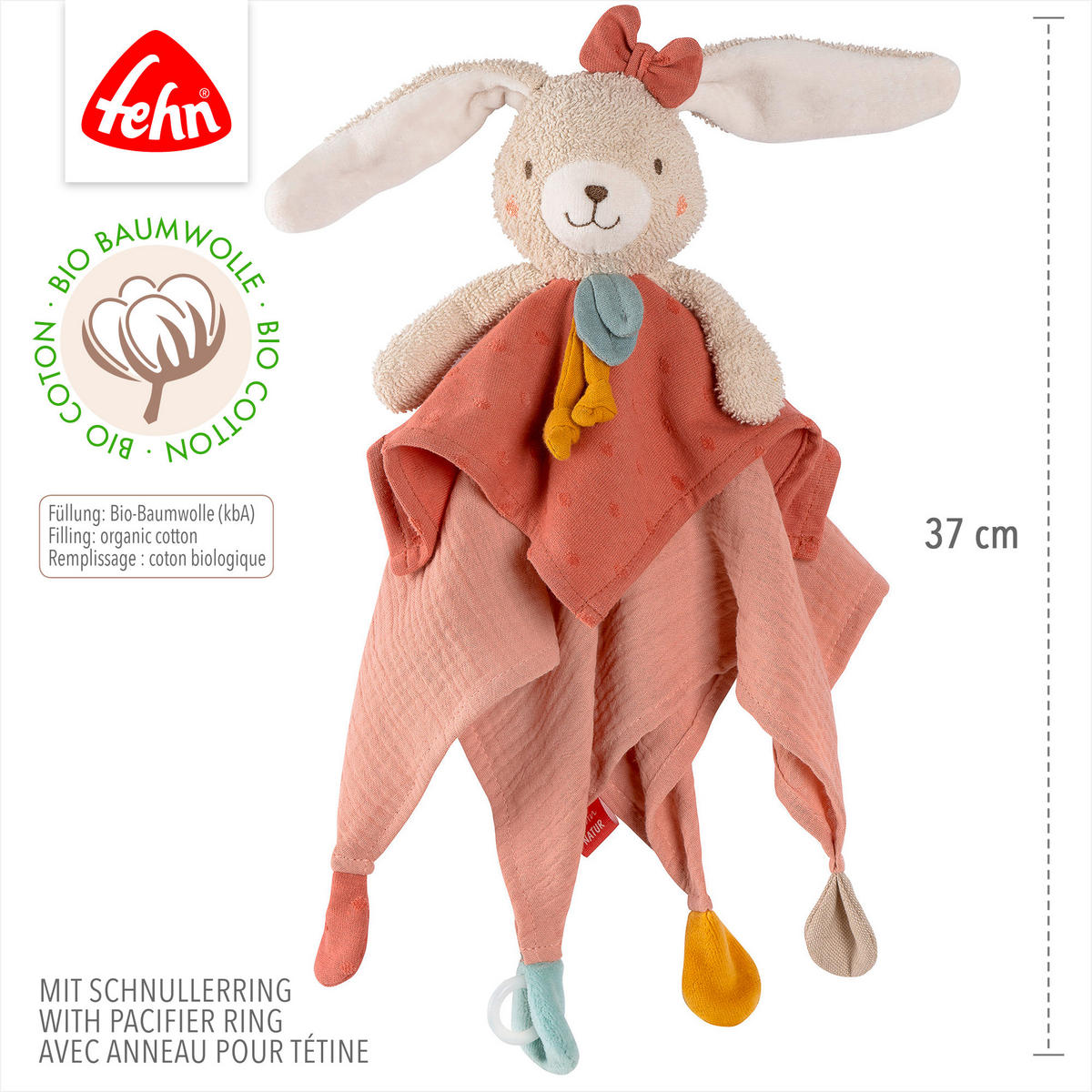 SCHMUSETUCH - Altrosa, Basics, Textil (46/59/6cm) - Fehn