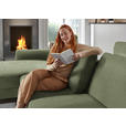 ECKSOFA  in Chenille, Flachgewebe Olivgrün  175/316 cm  - Schwarz/Olivgrün, Design, Textil/Metall (175/316cm) - Dieter Knoll