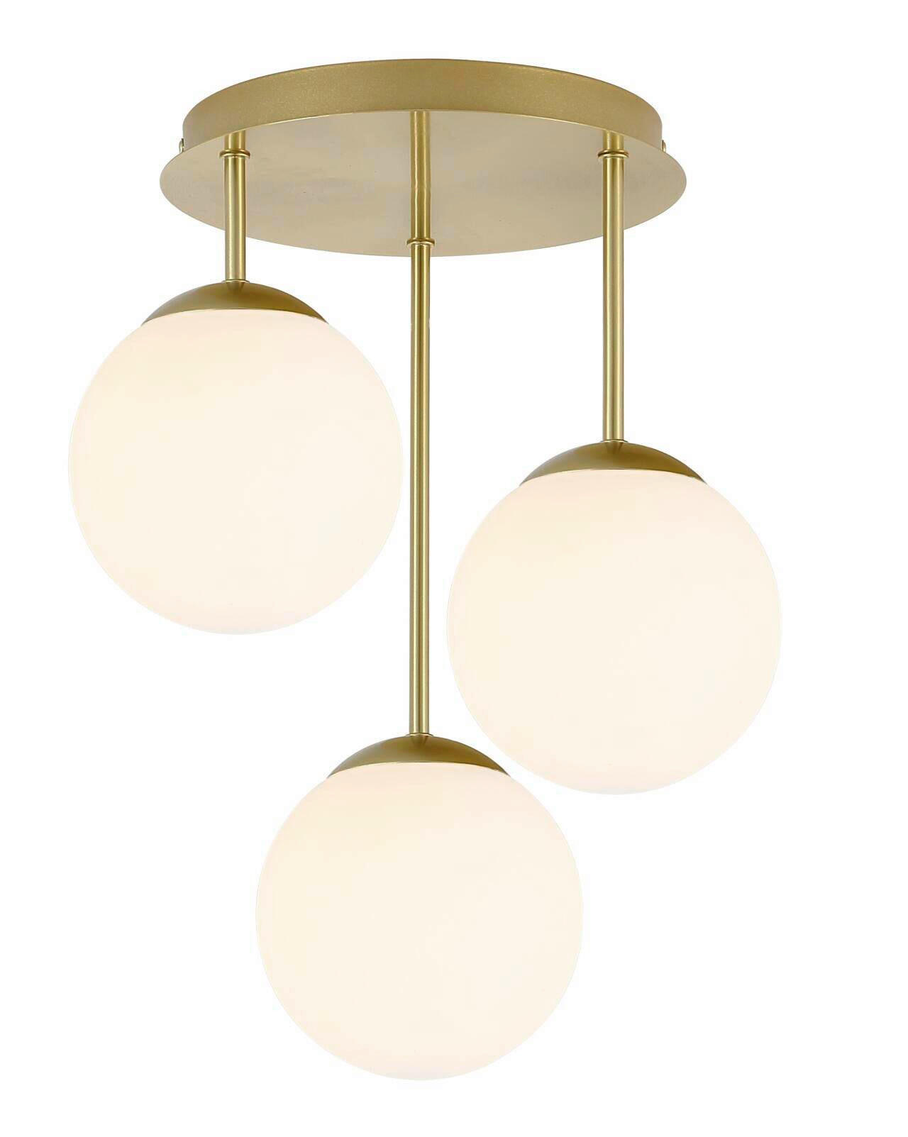 HÄNGELEUCHTE 34,5/41,5 cm   - Goldfarben/Weiß, Trend, Glas/Metall (34,5/41,5cm) - Novel