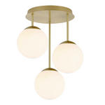 HÄNGELEUCHTE 34,5/41,5 cm  - Goldfarben/Weiß, Trend, Glas/Metall (34,5/41,5cm) - Novel