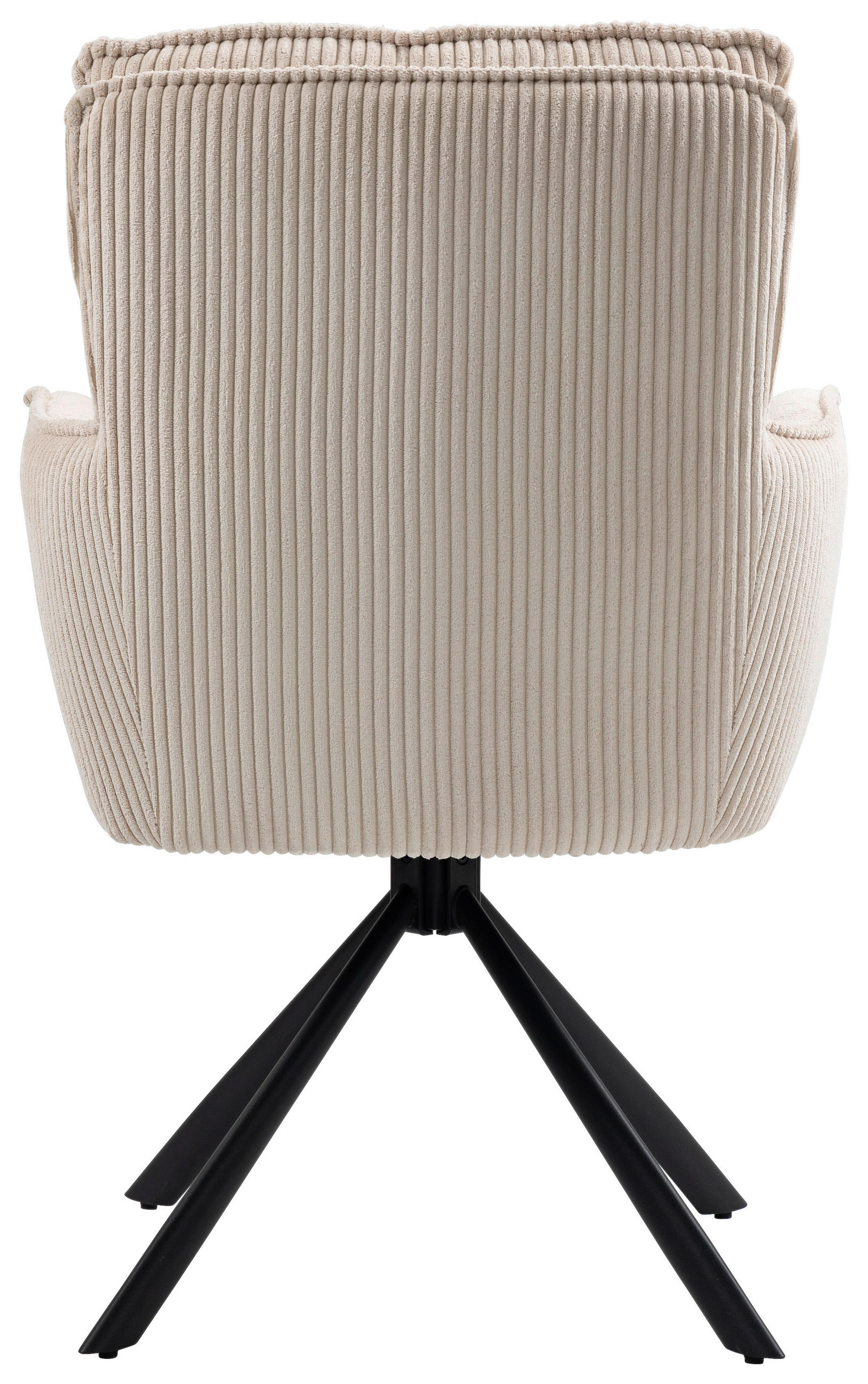 ARMLEHNSTUHL  in Eisen Cord  - Beige/Schwarz, Design, Textil/Metall (62/95/67cm) - Novel