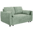SCHLAFSOFA Chenille Mintgrün  - Schwarz/Mintgrün, KONVENTIONELL, Kunststoff/Textil (161/90/108cm) - Carryhome