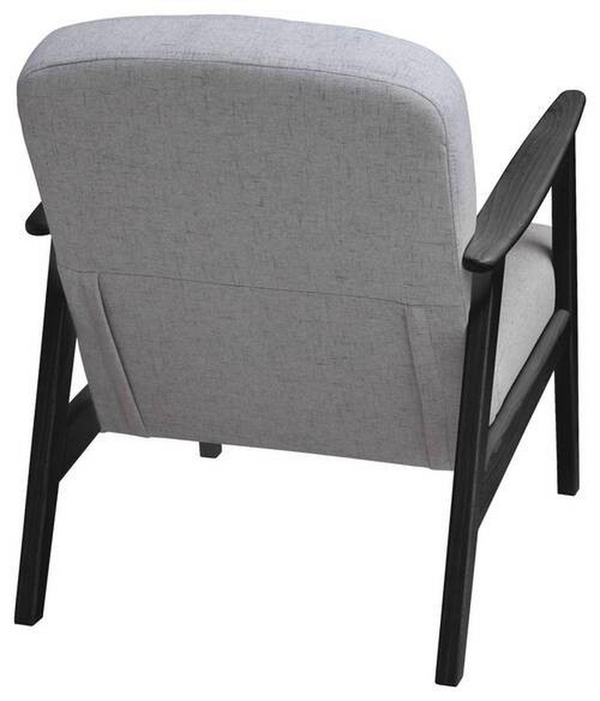 SESSEL in Webstoff Silberfarben, Schwarz  - Silberfarben/Schwarz, Natur, Holz/Textil (63/78/78cm) - Livetastic