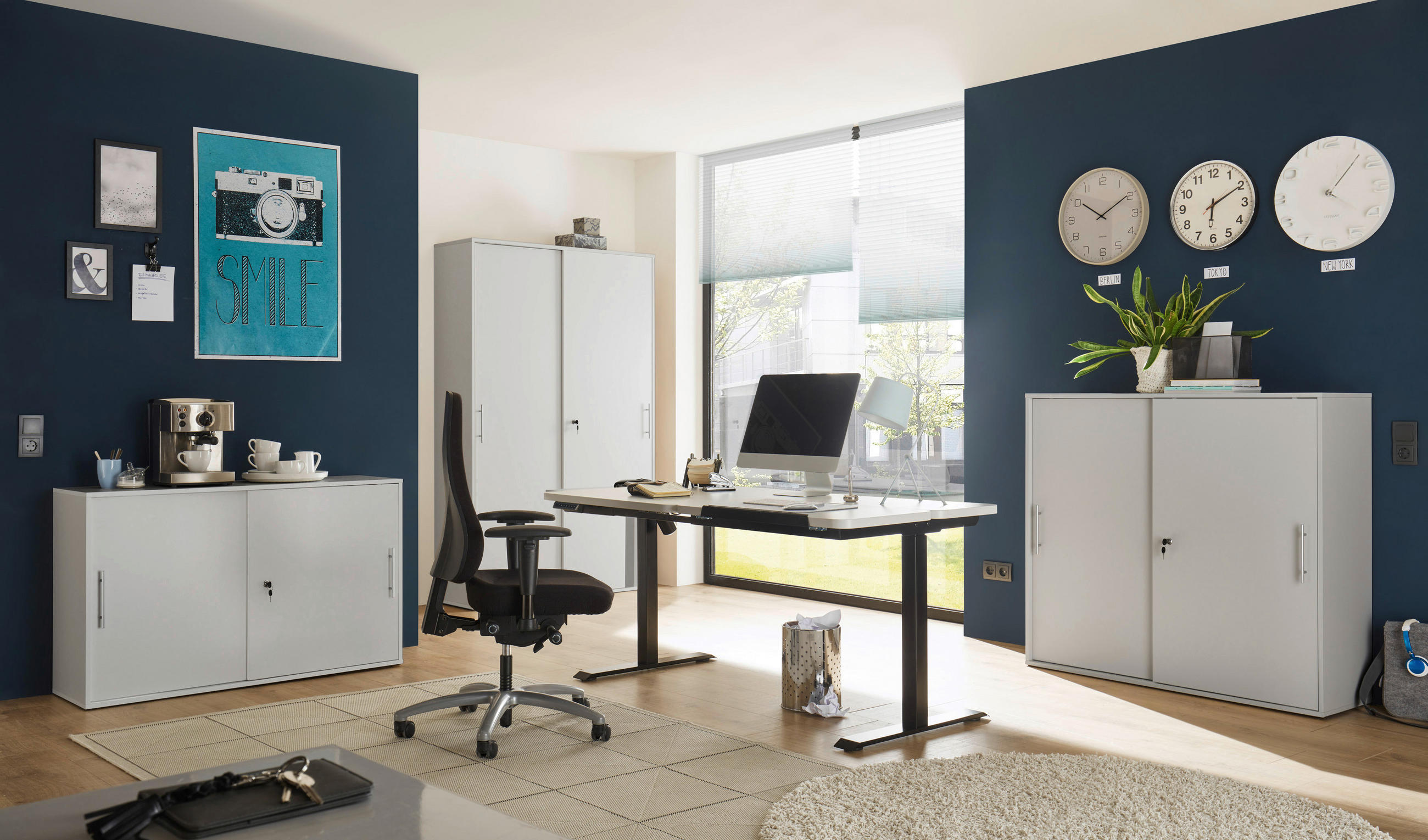 AKTENSCHRANK Grau - Grau, Basics, Holzwerkstoff (120/75/40cm) - MID.YOU