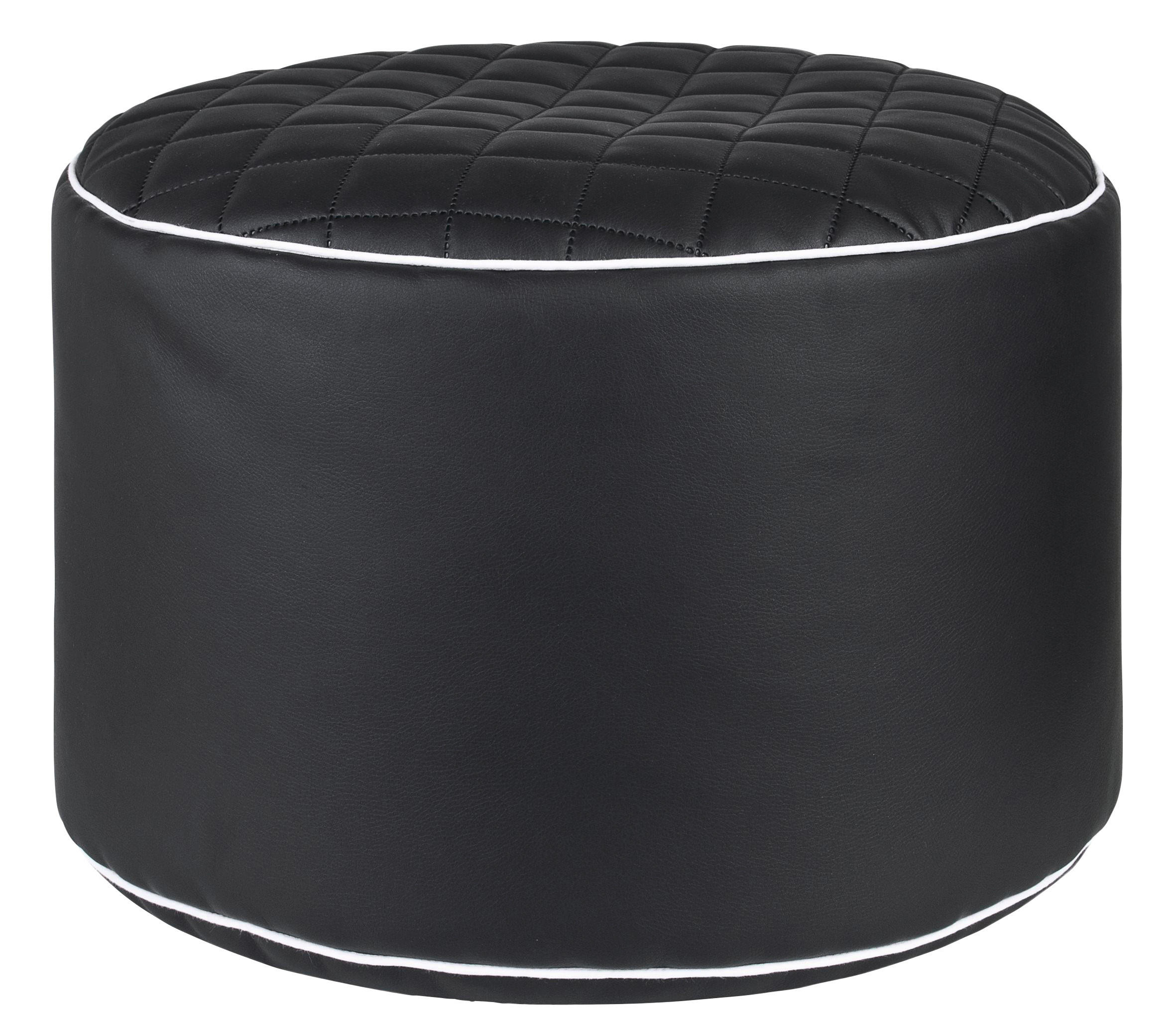 HOCKER in Textil Schwarz  - Schwarz/Weiß, MODERN, Textil (50/30/50cm)