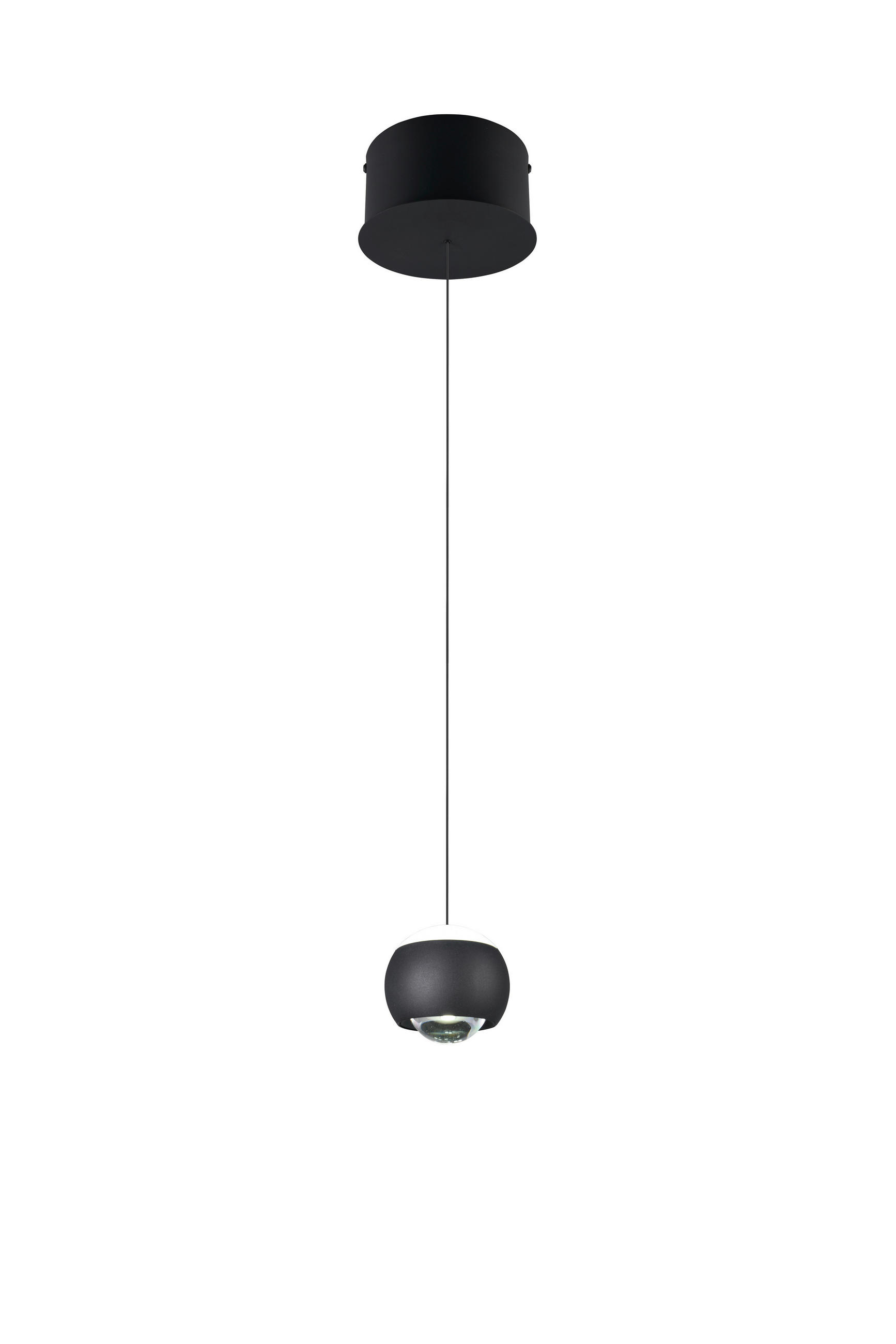 LED-PENDELLEUCHTE MUSTERRING 14,0/200 cm   - Schwarz/Weiß, KONVENTIONELL, Kunststoff/Metall (14,0/200cm) - Musterring