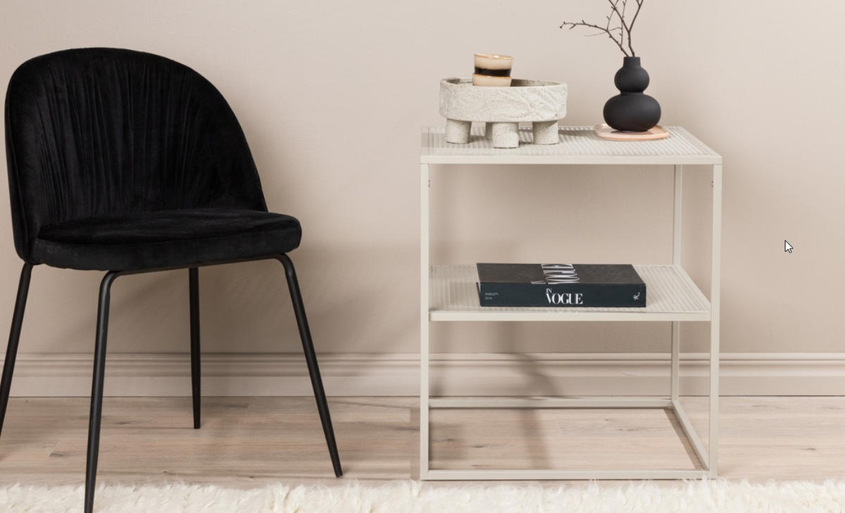 SIDOBORD i metall 55/55/60 cm  - beige, Design, metall (55/55/60cm) - Niels Andersson