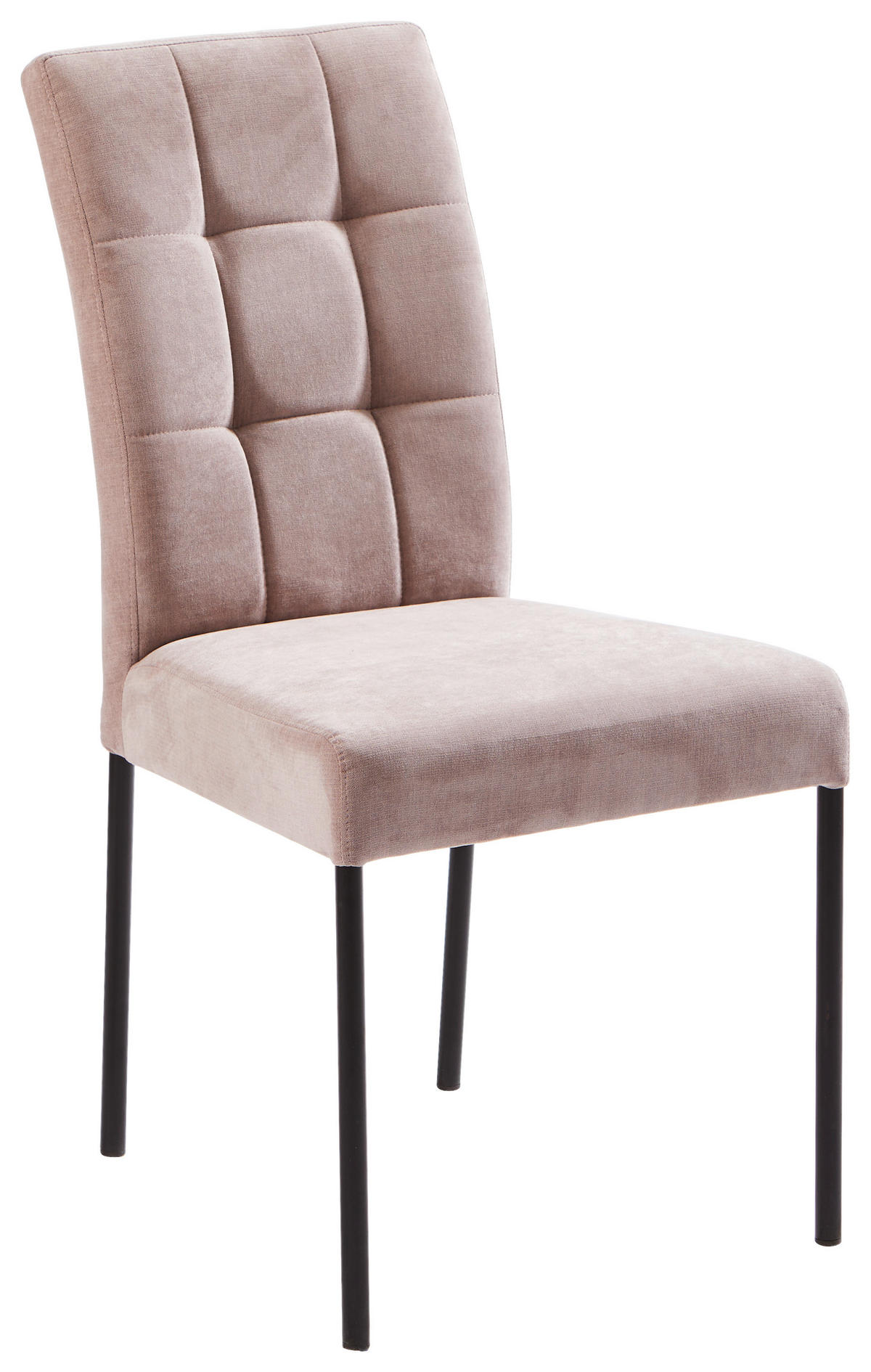 STUHL   Webstoff  - Schwarz/Altrosa, Design, Textil/Metall (46/91/61cm) - Xora