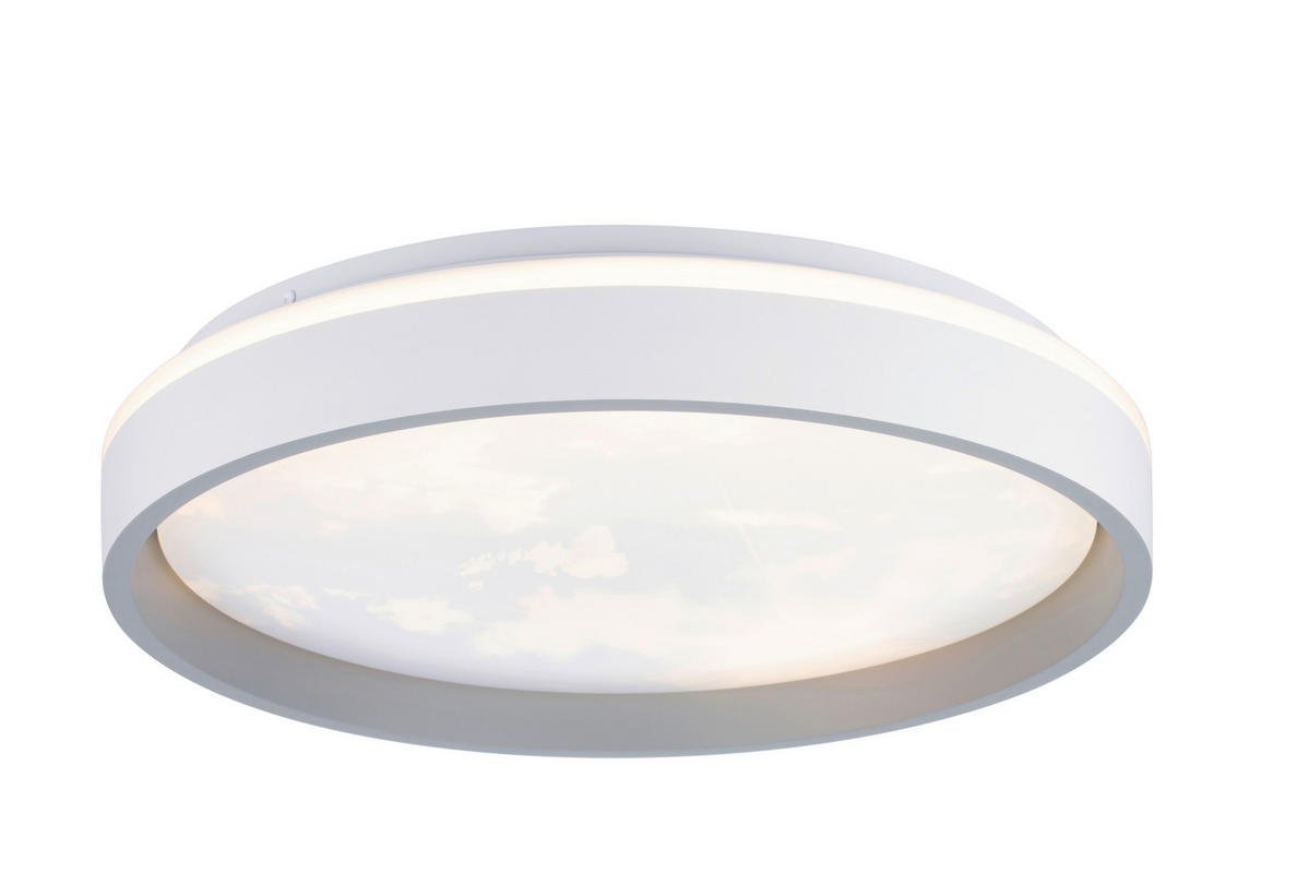 LED-DECKENLEUCHTE Solin 39/8 cm   - Weiß, LIFESTYLE, Kunststoff/Metall (39/8cm) - Novel