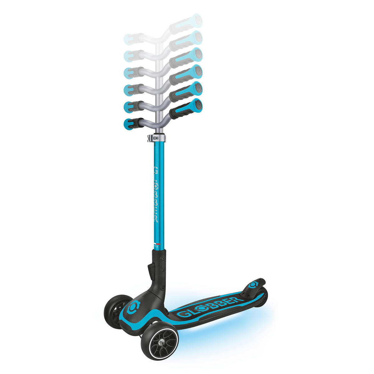 KINDERSCOOTER ULTIMUM LIGHTS  - Blau, Basics, Kunststoff/Metall (63/39.5/101cm) - GLOBBER