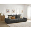 3-SITZER-SOFA EVEREST Struktur Schwarz  - Schwarz, MODERN, Kunststoff/Textil (278/90/115cm)