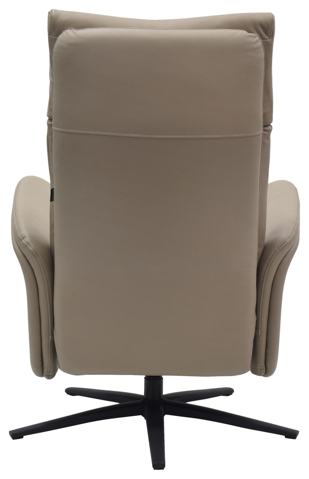 RELAXSESSEL Echtleder    - Schwarz/Grau, Design, Leder/Holz (75/109/84/148/84cm) - Livetastic