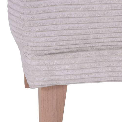 SITZBANK 170/83/70 cm Cord Creme, Weiß, Eichefarben Holz  - Eichefarben/Creme, Design, Holz/Textil (170/83/70cm) - Landscape