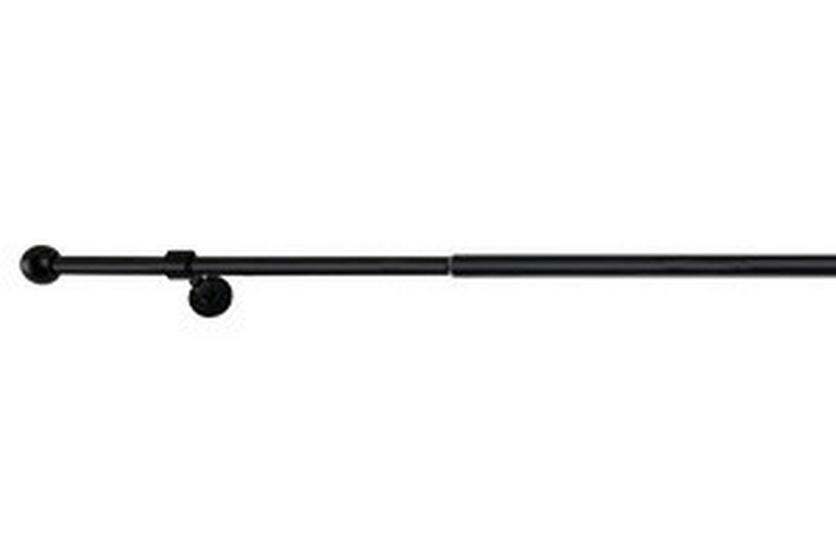 VORHANGSTANGENSET   - Schwarz, Basics, Metall (120/8/3.3cm)